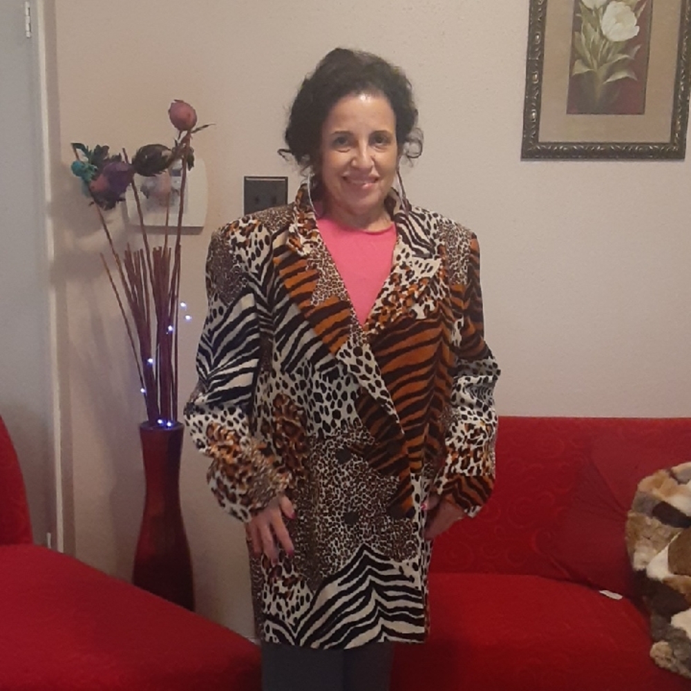 Animal Print Women's Coat